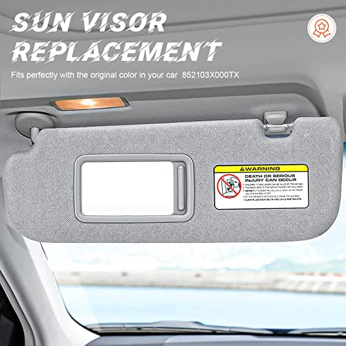image for ILONPA Gray Driver Left Side Sun Visor Replacement Compatible with 201