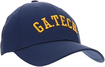 adidas Mens Georgia Tech Yellow Jackets Team Flex Cap - Blue