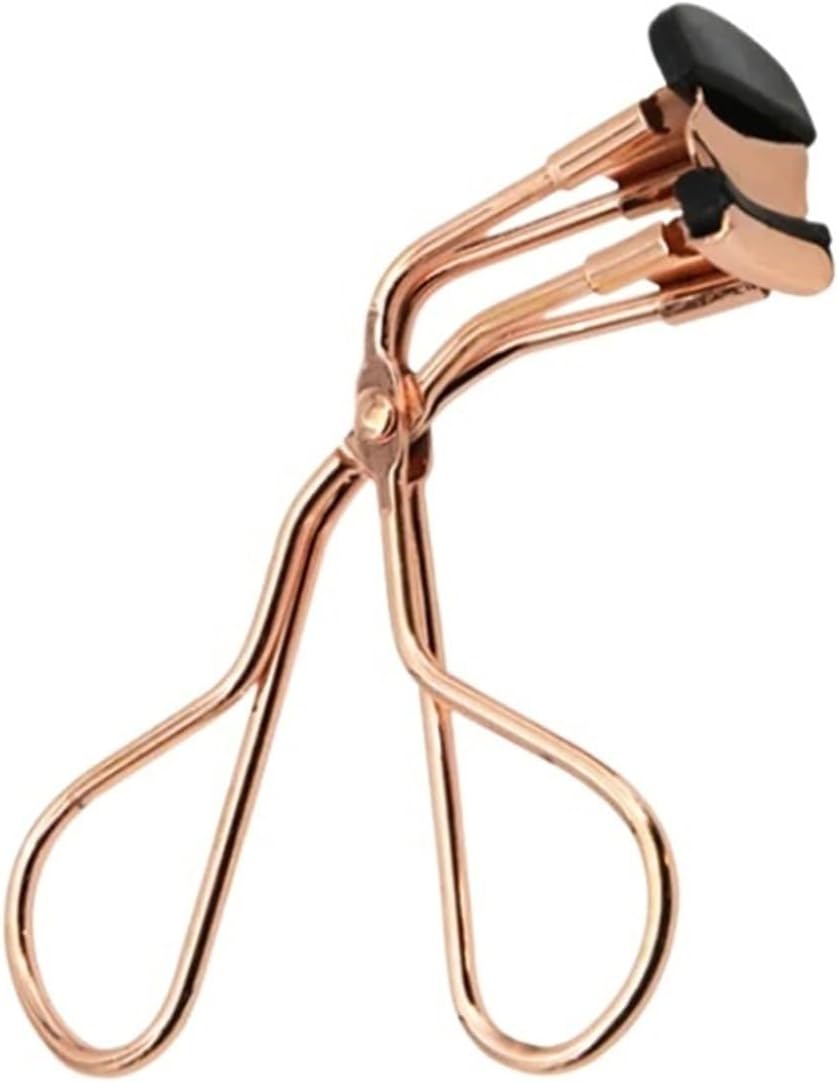Mini Eyelash Curler Portable Useful Stainless Steel Curling Partial Eyelashes Auxiliary Beauty Tools Natural Eye Lashes Makeup(Gold-1)