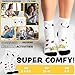 Peanuts Snoopy Fluffy Slipper Socks for Women Teens US Size 4-9, Non-Slip Fleece Socks with 3D Character, Cozy Gifts for Her