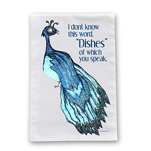 Peacock Dishes Flour Sack Cotton Dish Towel By Pithitude #TOP5