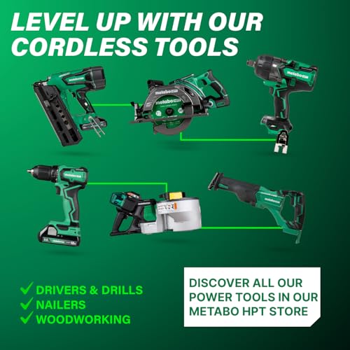 Metabo HPT 10-Inch Single Bevel Compound Miter Saw, 15-Amp Power Saw with Xact Cut Shadow Line, Precision Miter Angles, Single Bevel 0-45°, 40T TCT Miter Saw Blade, Lightweight Design, C10FCG2 thumbnail 11