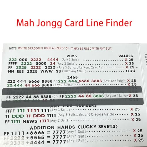 Guía de líneas para cartas Mahjong, 8 piezas transparentes miniatura 2