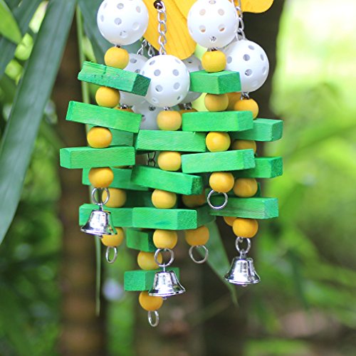 Kintor Bird Chewing Toy Large Medium Parrot Cage Bite Toys African Grey Macaws Cockatoos Eclectus Amazon (Banana-22Inch) #TOP6