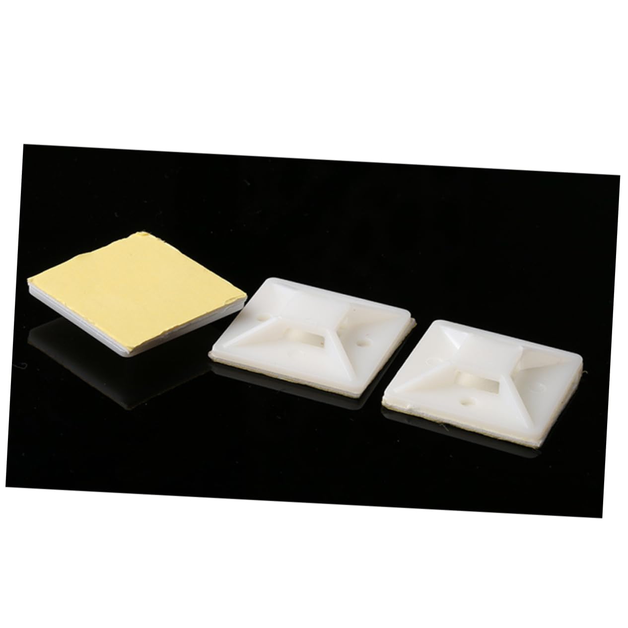 500 stücke 30x30mm weiß Selbst Adhesive Kabelbin... – Viceal