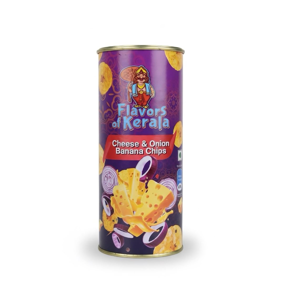 FLAVORS OF KERALA Cheese & Onion Banana Chips | Authentic Kerala Banana Chips | Crunchy, Flavorful & Healthy Snack | Made with Kerala Love – 125g-image-8