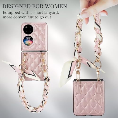 Funda para Huawei P50 Pocket de cuero PU premium tipo folio elegante 5