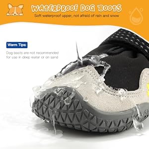 4PCS Anti Slip Dog Boots, Dog Shoes for Small Dog, Waterproof Paw Protectors for Hot Pavement Winter Snow Hiking, Breathable Elastic Dog Booties for Hardfloors, Gray (Size 5, Width 2.4") 4PCS Anti Slip Dog Boots, Dog Shoes for Small Dog, Waterproof Paw Protectors for Hot Pavement Winter Snow Hiking, Breathable Elastic Dog Booties for Hardfloors, Gray (Size 5, Width 2.4″)