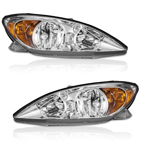 WEELMOTO for 2002-2004 Toyota Camry(LE/XLE) Headlight Assembly Headlights Assemblies Compatible with 2002 2003 2004 Toyota Camry Headlamp Pair