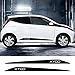 Piaobaige 2Pcs Auto Strisce Laterali Lunghe Adesivi per Toyota Aygo Auto Pellicola del Vinile Decorazione Decalcomanie Fai da Te Sport Styling Accessori Tuning Auto