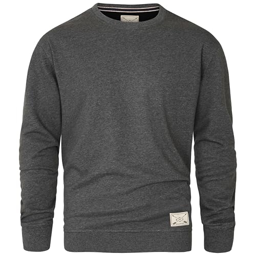 Blu Apparel Mens Jumper Premium Branded Crew Neck Cotton Sweater Pullover Sweatshirt Jumpers for Men UK Black Navy Charcoal S M L XL 2XL (UK, Alpha, S, Regular, Regular, Dark Grey)