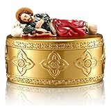 Bucherry Gold Sleeping St Joseph Statue Rosary Boxes Resin Religion Rosary Case St. Joseph Statues Decor Patron Saint Religious Gift for Store Beads, Souvenirs Coin, Ring, Jewelry