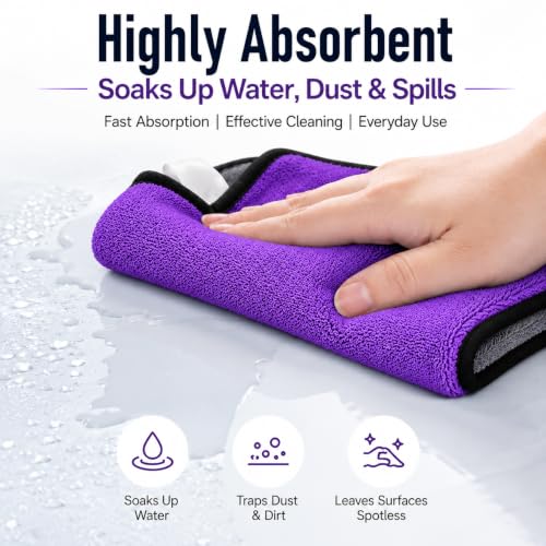 Image of RD TREND Microfiber Cleaning Towel 2 Pc | 40x60 cm| 500 GSM