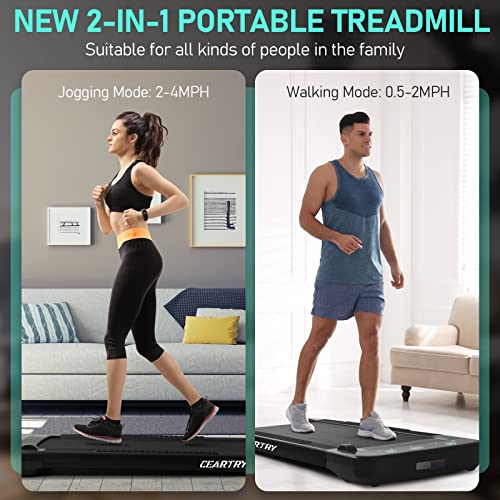 Ceartry Walking Pad 300 Lb Capacity, Desk Treadmill For Home Office, Protable Treadmill Under Desk, Walking Treadmills For Home, Quiet Walking Jogging Machine, Installation-Free #TOP3