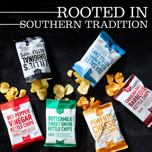 Lillie's Q - Sea Salt & Black Pepper Kettle Chips, Salt & Pepper Potato Chips, Small Batch Kettle Chips, Individual Bags, Made With Gluten-Free Ingredients (1.375 Oz, 6-Pack) #TOP5