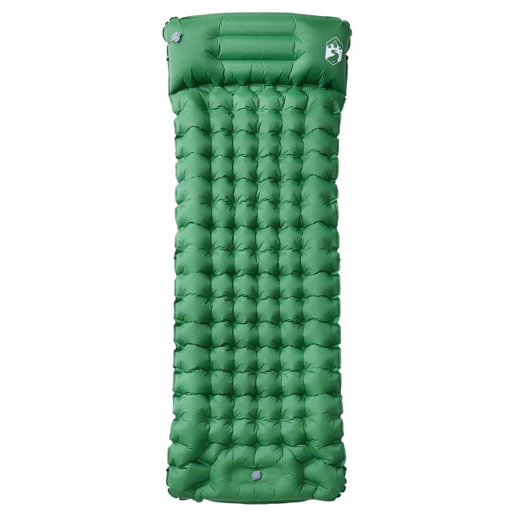 Homgoday Selbstaufblasende Camping-Matratze, integriertes Kissen, grün, Matratze für Bettrahmen, Matratze für Schlafsofa