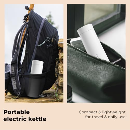 Image of Lifelong 350ml Electric Portable Kettle for Hot Water | 304 Stainless Steel Rapid Boil Tea Maker with Detachable Cord & Overheat Protection | Tea & Water Kettle for Travel, Office or Home (LLEPK07)