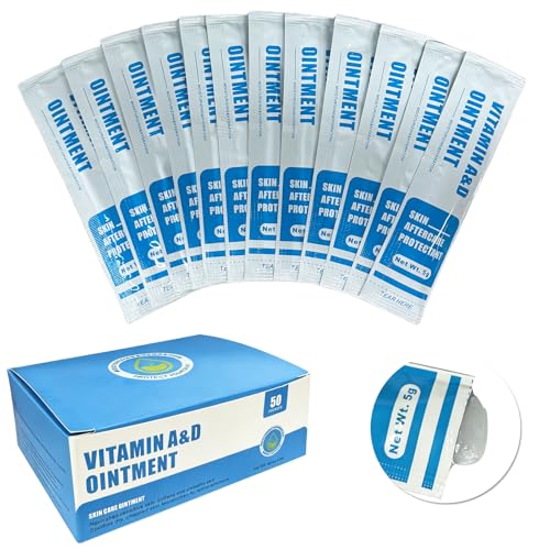 Anghie 50 Pack Tattoo Aftercare Scar Repair Gel Cream Vitamin A & D Ointment Scar Reduction & Moisturizing Promote Skin Healing Professional Use for Tattoo Recovery Skin Healing