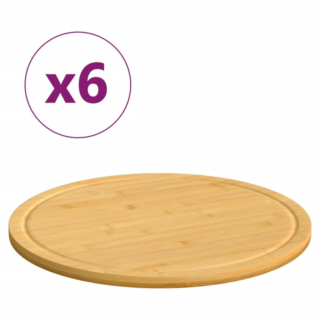 Generisch Schneidebretter 6 STK. Ø30x1,5 cm Bambus,Heim Garten,Küche Esszimmer,Küchenhelfer -utensilien,Schneidebretter-352778