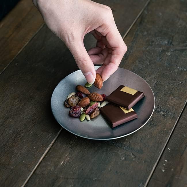 Miniatura 2 de VINTAGEINOX - Bandeja pequeña, 4.6 pulgadas (4.646 in), fabricada en Japón, cafetería, restaurante, plato, acero inoxidable, tratamiento de