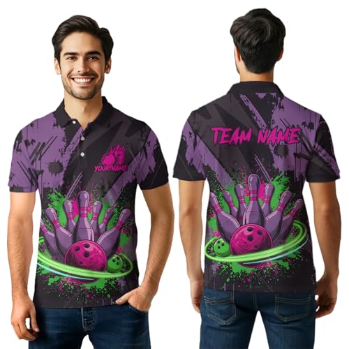 Custom Bowling Shirt for Men Women Bowling League Bowling Team Jersey Bowling Polo Shirt Bowling Quarter Zip Shirt2