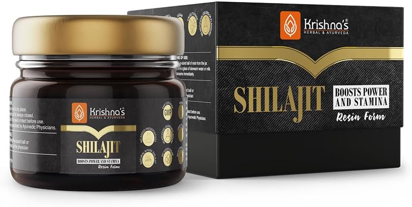 Pure Shilajit-20G,100% Pure Himalayan Shilajit, Helps To Boost Performance, Power, Stamina, Endurance, Strength & Overall Wellbeing, Surya Tapi Process - Resin