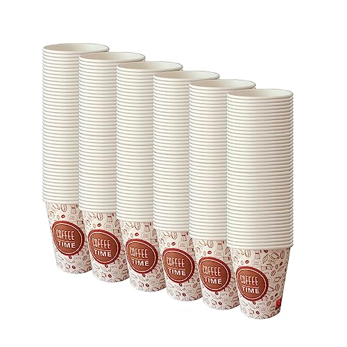 AC ALL CATERING 1000 Vasos Desechables de Café Para Llevar   Vasos Cartón para Servir el Café, el Té, Bebidas Calientes y Frías (8 oz   240 ml, Decorado)…