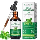 Olio di origano 60ml, Oregano oil olio di origano olio essenziale origano, aceite de oregano con olio d'oliva per supporto immunitario e salute dell'intestino, Ingredienti Naturali