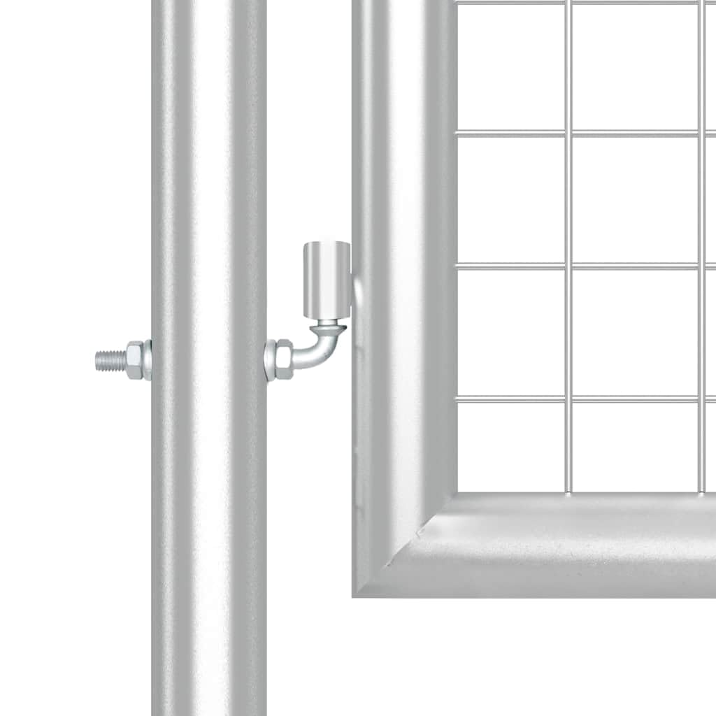 vidaXL Puerta de jardín de Malla Color Plata 300 x 125 cm Acero galvanizado