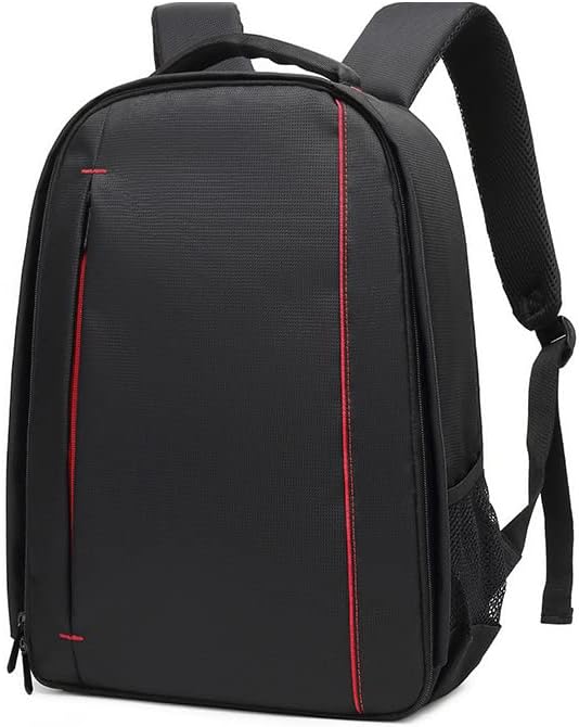 Waterproof SLR/DSLR Camera Backpack Shoulder Bag Travel Case For Canon Nikon Sony Digital Lens (Large, Red) - Image 3