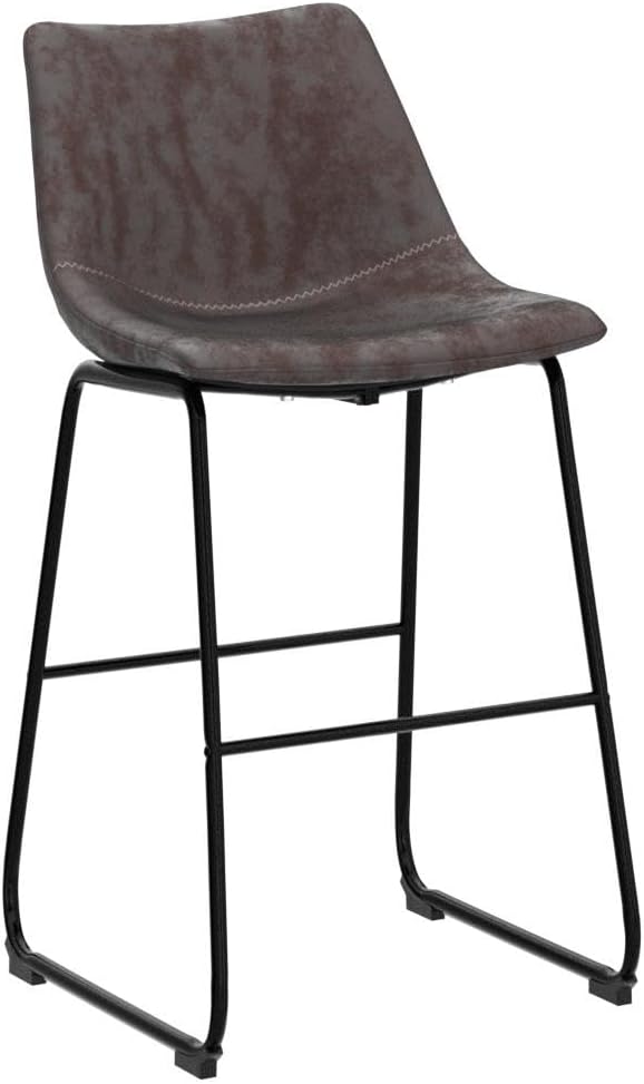 Fashion Barstools,Bar stools Set of 2 Bar Stool Counter Height bar stools Chairs Kitchen Stools with Back Island Chairs for Kitchen/Dining Room,Brown (42Inch)