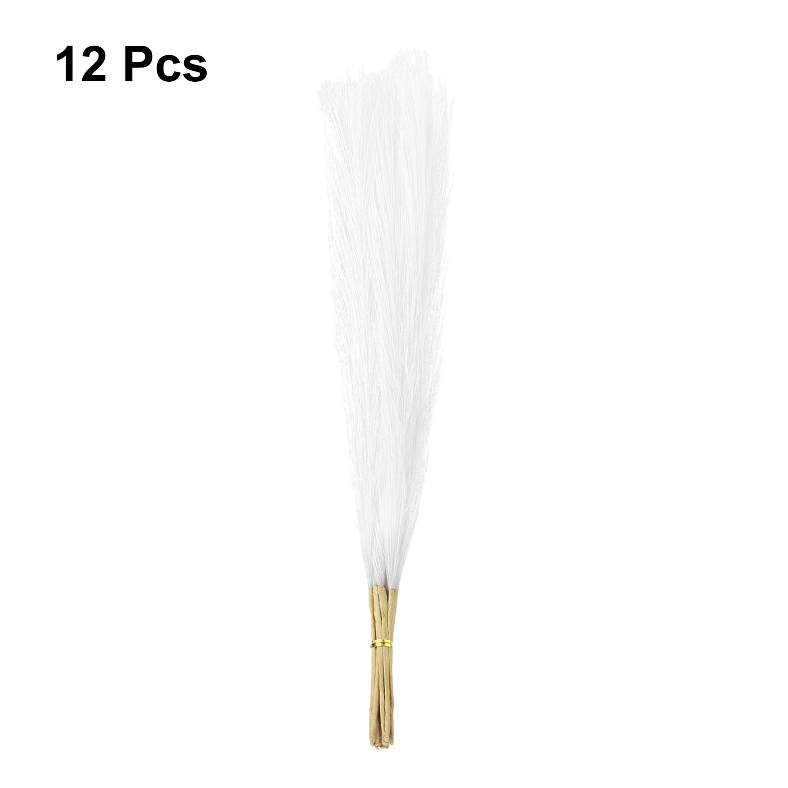 QUARKZMAN 12 Pcs Erba Delle Pampas Finta 18 Pollici Soffice Bianca