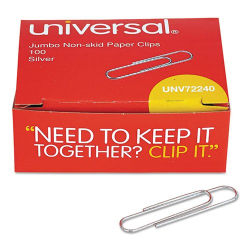 Paper Clips, Smooth Finish, No. 1, Silver, 100/Box - The ArmyProperty Store