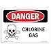 OSHA Danger Sign - Chlorine Gas | Aluminum Sign | Protect Your Business, Construction Site, Warehouse & Shop Area | ?Made in The USA