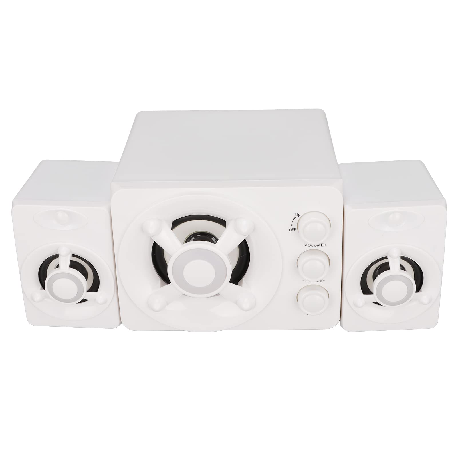 Cryfokt Głośnik Komputerowy Subwoofer Stereofoniczny Zasilany Przez USB Multimedialny Głośnik Przewodowy z Oświetleniem LED RGB do Laptopa PC, Mały System Subwooferów 2.1 do Gier (Nowa wersja w