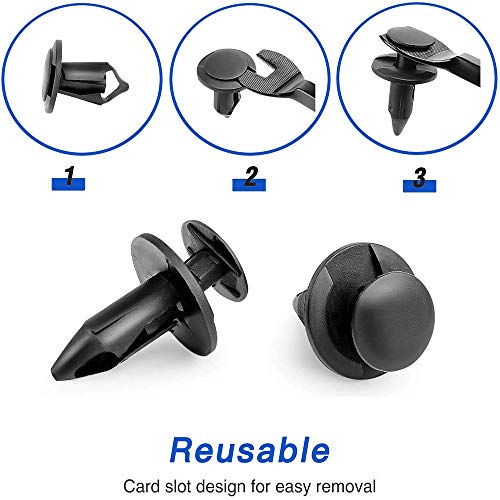 120 Pcs Nylon Fender Clips Expansion Push Fastener Rivets For Polaris Ranger Rzr Kawasaki Teryx Honda Pioneer Suzuki Atvs Body Retainer Clips With Remover Tool By Tutor Auto #TOP1