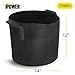 iPower 7 Gallon 5 Pack Grow Bags Nonwoven Fabric Pots Aeration Container with Strap Handles for Garden and Planting, 5-Pack Black, 7 Gallon