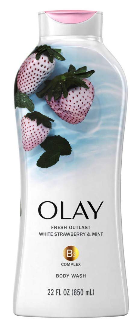 Olay Body Wash Fresh Cooling Strawberry & Mint 22 Ounce (650ml) (3 Pack)3