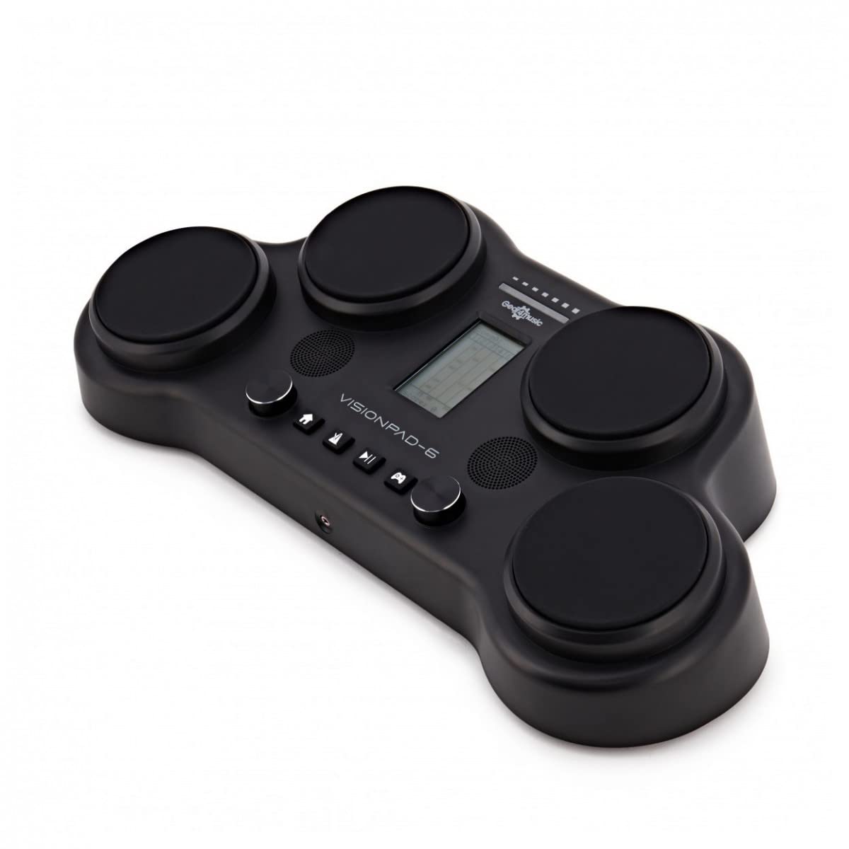 Gear4music VISIONPAD-6 E-Drum Pad Batteria Elettronica Portatile Professionale | Per Principianti, Pad Sensibili alla Velocità, Pedali Kick e Hi-Hat, 25 Ritmi, Uscita Cuffie per Pratica Silenziosa
