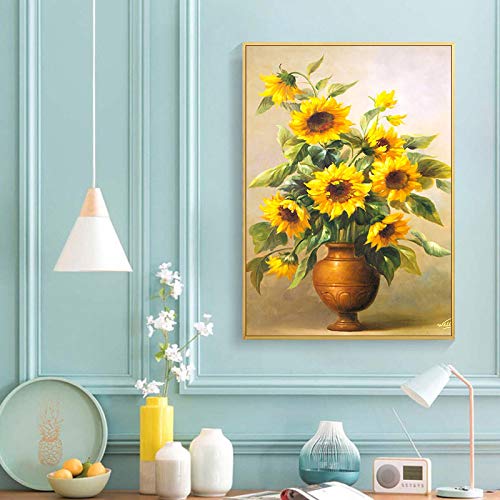 Fleur art affiche tournesol toile impression moderne deco murale salon