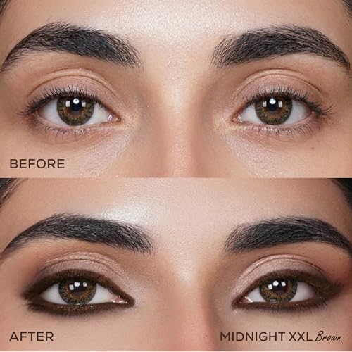 Image of RENEE Midnight XXL Kajal | Brown Kohl Pencil with Built-in Sharpener | Waterproof, Smudge-proof, 24Hr Long-Lasting | Ultra-Rich Pigment, Smooth Glide | 1.5g