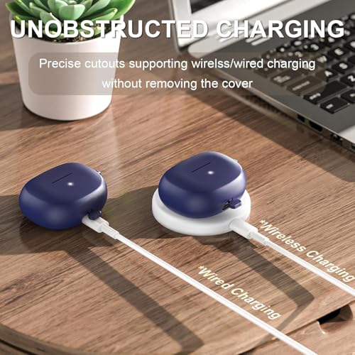Image of Silicone Cover Compatible with Bose Ultra Open Earbuds Case Cover, Compatible with Bose Earbuds case Cover, Shockproof Protective Pouch (Dark Blue)