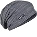 FORBUSITE B018 Distressed Stripe Slouch Beanie Skull Cap for Summer (Gray)