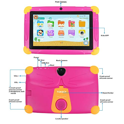 Kids Tablet 7 Inch,32GB ROM 3GB RAM Android 9 Tablet for Kids,Parent Control APP HD Eye Protection Display with Holder… - Image 5