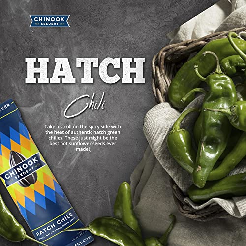 Chinook Seedery Smokehouse Bbq 4Oz (12 Pack) & Hatch Chile 4Oz (3 Pack) Combo - Roasted Jumbo Sunflower Seeds - Keto Snacks - For Snack Packs - Gluten Free, Non Gmo Snack Food Gifts #TOP2