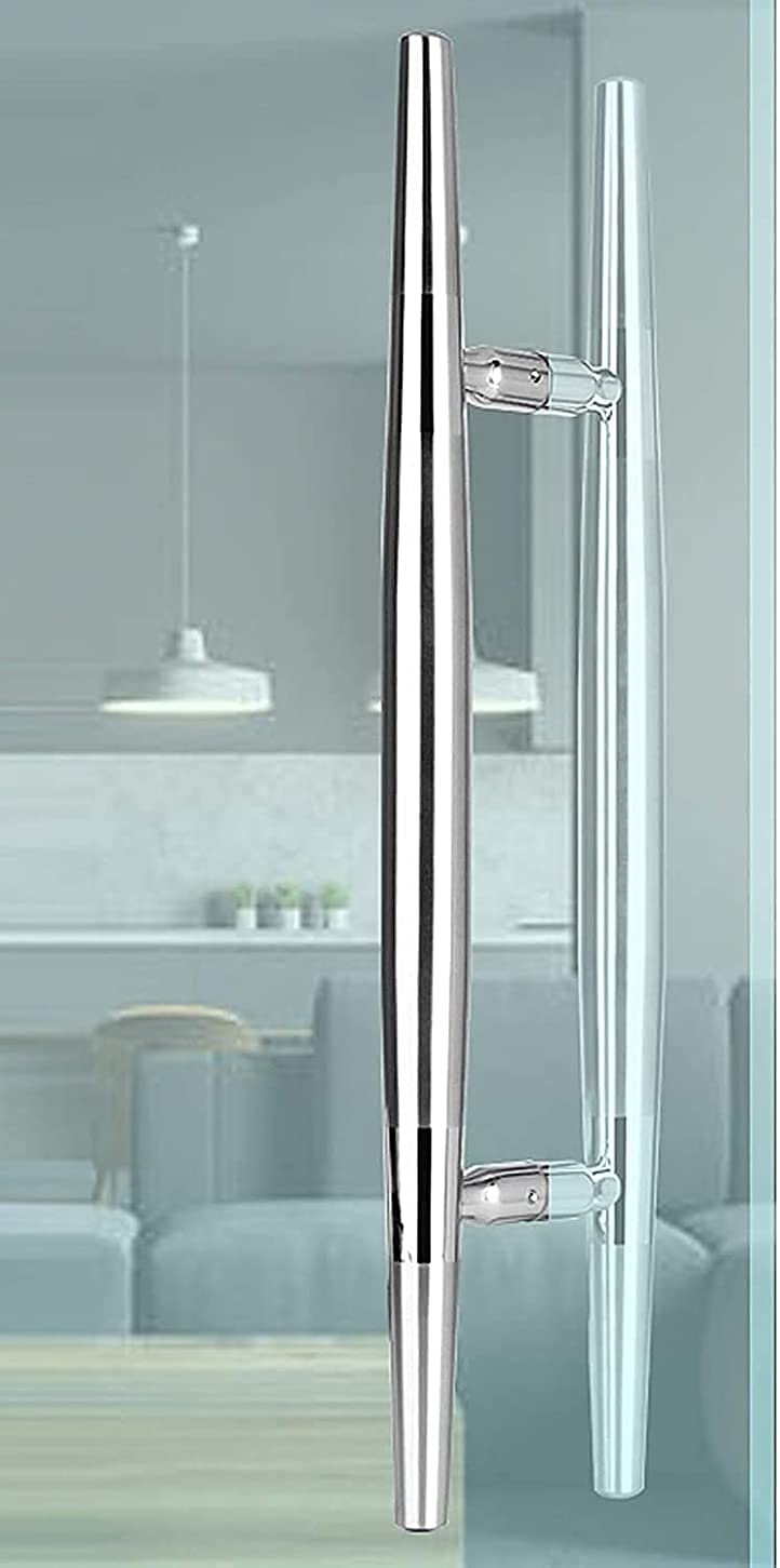 Poignée de porte de salle de bain protection antirouille pour porte en verre double face