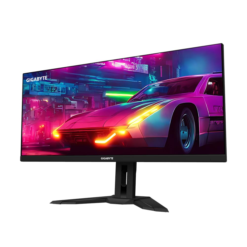 Gigabyte M34WQ 34" Monitor da Gioco WQHD - 3440 x 1440, 144Hz, 1ms, 400 cd/m², FreeSync Premium, DisplayHDR400, HDMI 2.0, Displayport 1.4