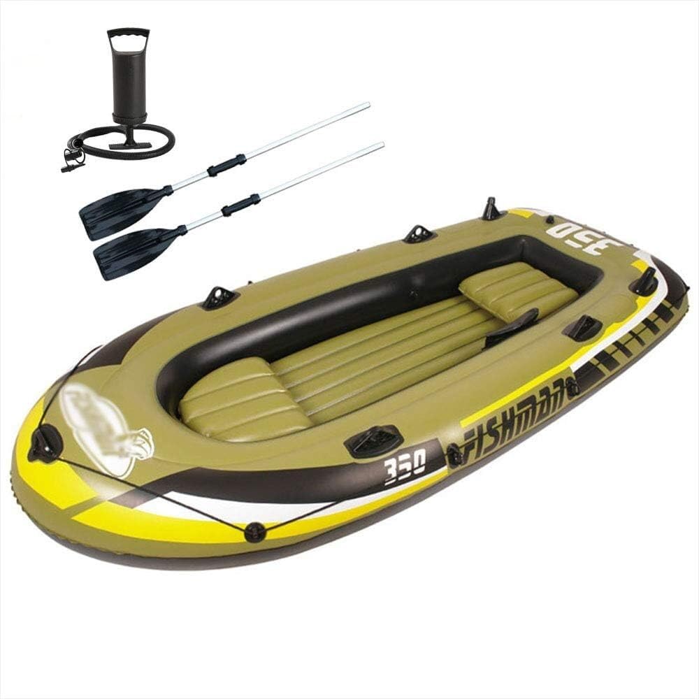 Bateau de pêche gonflable avec pagaies petit radeau et kayak pour adulte
