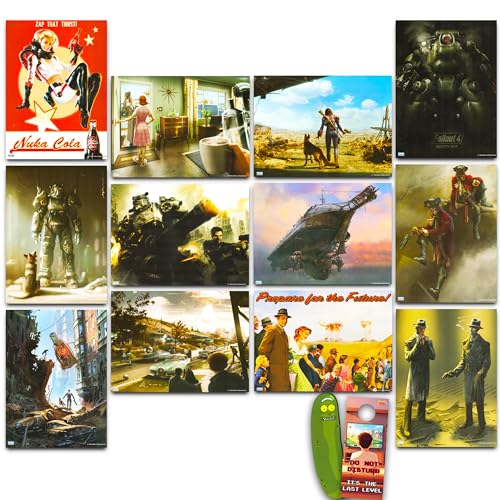 Fallout Posters for Room Decor - 12 Pc Bundle for Kids Teens Adults
