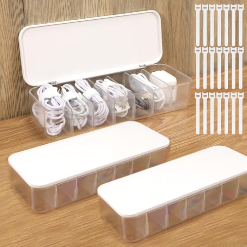 3 Pcs Cable Organizer with Labels